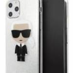 Apple iPhone 11 Pro KARL LAGERFELD KLHCN58TPUTRIKSL Glitter Hátlap - Ezüst fotó