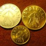 Tatarstan 1993-as sor 1 kiló kenyér, 3 féle érme egyben, 2X UNC, 1x peremhiba fotó