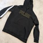 EREDETI PUMA M-L-es fekete HOODIE , PUMA fekete kapucnis pulóver , elől zsebes fotó