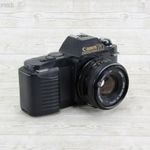 Canon T50 retro fényképezőgép - Canon FD 50mm 1: 1.8 objektív fotó