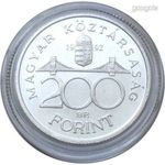 Ezüst 200 Forint 1992, kapszulában. BU UNC 250316 1612 fotó