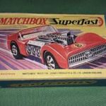 1970. MATCHBOX NO.19. -SUPERFAST - ROAD DRAGSTER - 1: 64 méretű fém kisautó EREDETI DOBOZÁVAL GYŰJTŐI fotó