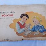 Dolgos Játék Bölcső Kivágó és összerakó játék 1950-es évek nagyon ritka + lapokkal fotó