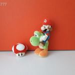 Nintendo SUPER MARIO és YOSHI + TOAD gomba plüss kabala figura EXTRA !! fotó