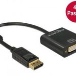 DeLock Displayport 1.2 male to DVI female 4K passzív adapter Black 62601 Kiegészítő, Kellék Speci... fotó