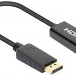 Manhattan 153713 Kijelző csatlakozó Átalakító [1x HDMI alj - 1x DisplayPort dugó] Fekete 15 cm fotó