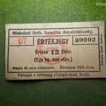 ÉRTÉKJEGY - 12 FILLÉR 1938 - EGY KG HÚS fotó