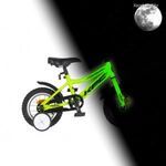 KPC FluoBike Raptor dinós VILÁGÍTÓS 12 neonzöld fluoreszkáló gyermek kerékpár fotó