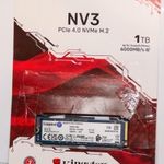 Kingston NV3 1TB PCIe Gen 4.0 x4 NVMe M.2 SSD (új, felbontott) fotó