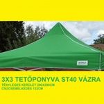 3x3-as tetőponyva rendezvény sátorhoz ST40 vázra (csak tetőponyva) zöld 350g/m2 fotó