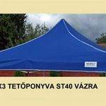 3x3-as tetőponyva rendezvény sátorhoz ST40 vázra (csak tetőponyva) kék 350g/m2 fotó