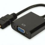 Digitus Audio-Video Adapter HDMI type A to VGA, FHD, audio 3.5mm MiniJack fotó