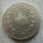 EZÜST OLASZ 5 LIRA, 1876 R. 1 DB. 25 GR. fotó