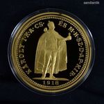 1918 ARANY 20 KORONA UV ! GYÖNYÖRŰ PROOF EMLÉKÉREM KAPSZULÁBAN CERTIVEL ! fotó