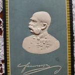 cca. 1898 HABSBURG FERENC JÓZSEF CSÁSZÁR MAGYAR KIRÁLY KORABELI Art Nouveau DOMBOR NYOMOTT KÉPLAP fotó