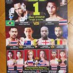 Plakát Thai Box Thailand Thaiföld 2022. dec. 1. Phuket 420x300 mm Ritka! 1, - Villámár 150, -Ft fotó
