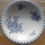 Antik Sarreguemines FLORE porcelán talpas kínáló 21, 5 cm fotó