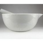 1I891 Antik nagyméretű porcelán patika mozsár törővel fotó