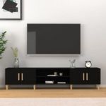fekete szerelt fa TV-szekrény 180 x 31, 5 x 40 cm fotó