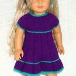 Kötött babaruha szett American Girls, Götz, Designa Friend és hasonló alkatú 45 cm-es babára 4 fotó