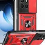 Defender szilikon telefonvédő (ütésállóság, tartógyűrű, kameravédő) PIROS Honor X8c - gigapack fotó