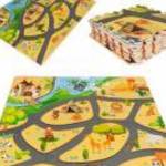 Gyerek szafari puzzle habos szőnyeg 9 elemes 93x93cm fotó