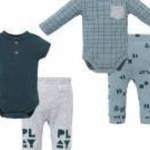 Foxy Baby Pamut Rövid és hosszú ujjú body + nadrág szett (62) - Play fotó
