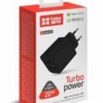 ColorWay USB töltő adapter (Type-C PD + USB QC3.0) (20W) V2 Black fotó