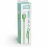 ColorWay USB to Type-C cable (soft silicone) 2.4A 1m Green fotó
