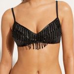 Calzedonia RC01780 Taipei vékonyan párnázott trikó fazonú bikini felső fekete kristályos 80A/75B/70C fotó