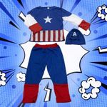 Captain Kid szuperhős farsangi jelmez gyerekeknek / S-es méret fotó