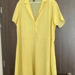 MOLETTI ÚJ! H&M ÁLOMSZÉP SÁRGA FEKETE FEHÉR APRÓ PÖTTYÖS VIRÁGOS RUHA TUNIKA 2XL 50 fotó