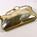 1900 KÖRÜL ANTIK NŐI ÉRMÉS TÁSKA MONOGRAMOS VÉSETT MINTÁVAL X fotó