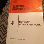 Betonok, adalékanyagok 1977 SZABVÁNYGYŰJTEMÉNYEK fotó