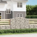 3 db íves horganyzott vas gabion kosár 200x50x140/160 cm fotó