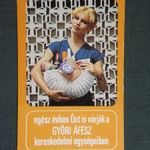 Kártyanaptár, Győr ÁFÉSZ, élelmiszer ABC áruházak, női modell, 1983 fotó