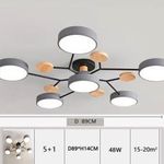 Új 6 fejes csillár mennyezeti lámpa - Ledes - Dimmelhető - 3 - szín - 48W - 15-20m2 - 4320 Lumen fotó