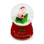 Karácsonyi mini hógömb - Mikulás fotelben / 7 cm fotó