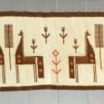 Németh Éva textilművész régi retro gyapjú falikárpit szőttes 170x52cm 1FT NMÁ fotó