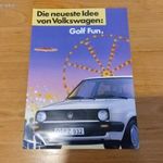 régi retró 1986-os vw golf prospektus, hibátlan. fotó