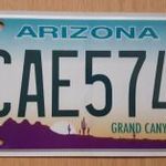 USA amerikai rendszám rendszámtábla CAE5740 Arizona Grand Canyon State fotó