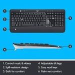 LOGITECH K270 /k545/k400plus vezeték nélküli billentyűzet+keyz g-lab usb bill. fotó