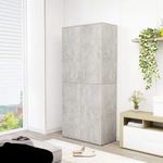 betonszürke szerelt fa cipősszekrény 80 x 39 x 178 cm fotó