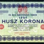 Csót 20 Korona hadifogolytábor sorozat- és sorszám nélkül fotó