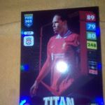 virgil van dijk focis kártya football card trading card titan fotó