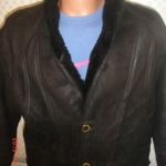 Minőségi XL-XXL-s szőrös belselyű bőr dzseki, kabát. fotó