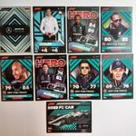 F1 Mercedes Petronas Team 9db complet set Topps Turbo Attax 2022 Forma 1 kártya fotó