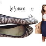 LA SCARPA PARIS valódi BŐR nagyon szép KÉK-KRÉM FONOTT minőségi BALERINA CIPŐ 38 fotó