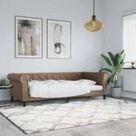 kávészínű műbőr kanapéágy 90 x 200 cm fotó