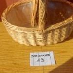 Rattan Wicker fonott kosár láda tároló 34x24x15cm-es neilon bélelve fotó